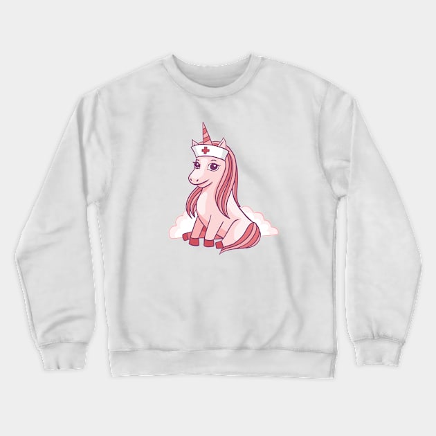 NURSE UNICORN Crewneck Sweatshirt by Bombastik